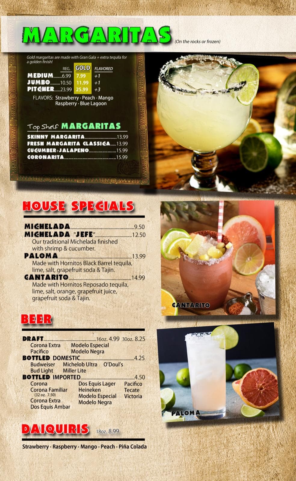 Margaritas & Drinks